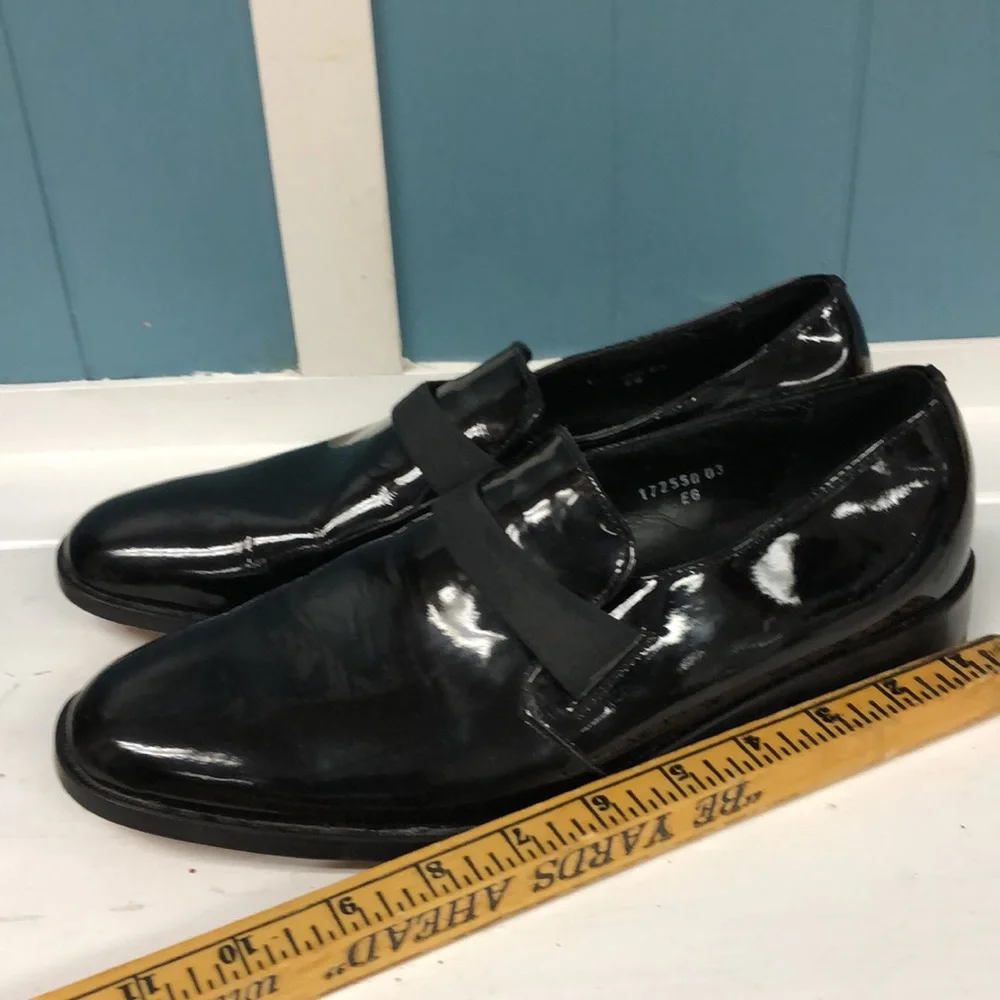 Vtg Nordstrom BrassBoot patent black leather men’s shoes size 9.5 formal wedding